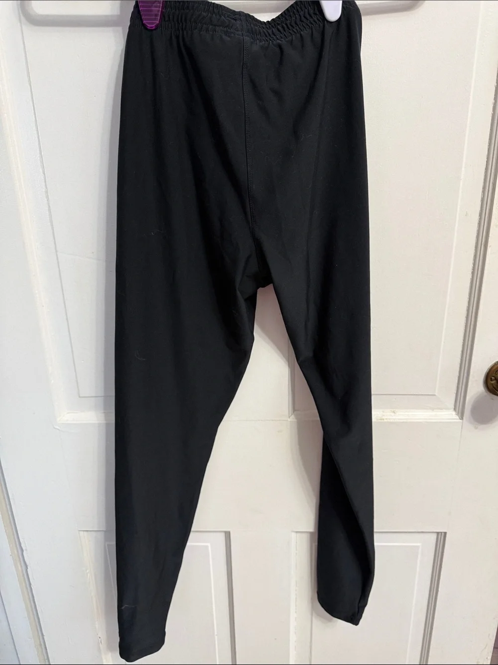 Nike Black Girls' Leggings with White Swoosh Logo